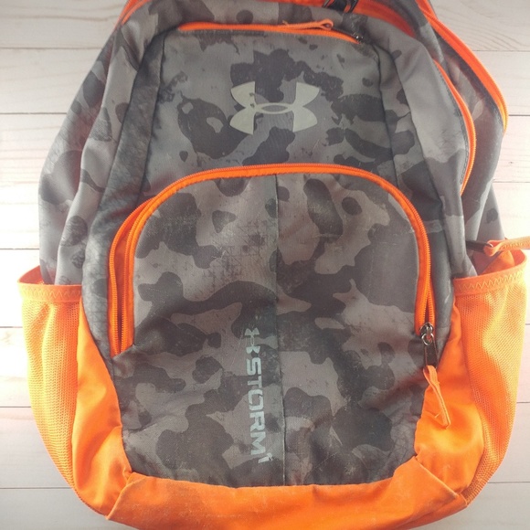 orange under armour backpack
